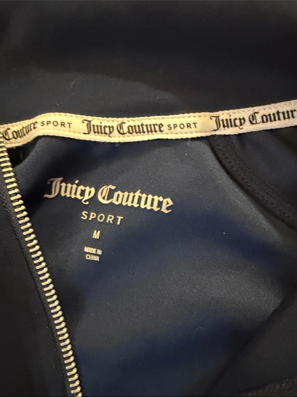 Juicy Couture Navy Half-Zip Pullover Sweatshirt